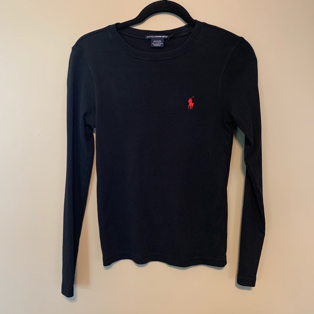 Ralph Lauren Sport Black L/S Basic Cotton Shirt M